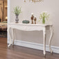 Victorian Style White Console Table, Vintage Entryway Foyer Narrow Sofa Table by Unknown