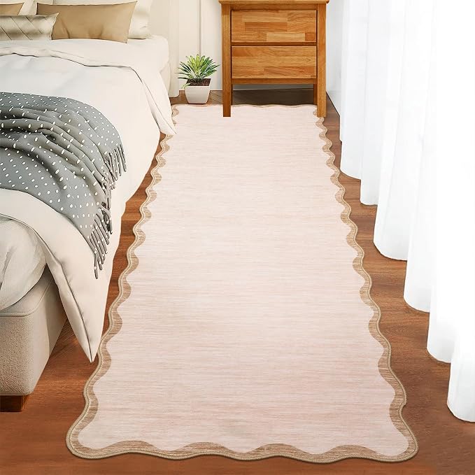 GarveeHome Scalloped Washable Runner Rug 2x6 Non Slip Kitchen Rugs by GarveeHome