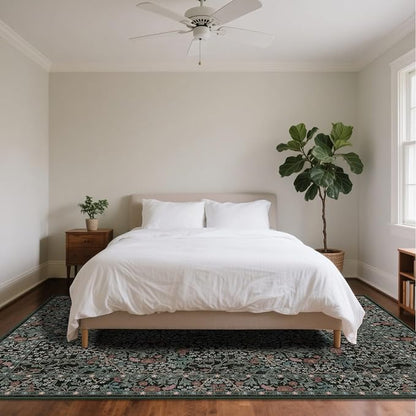 9x12 Washable Area Rugs for Living Room, Stain Resistant Vintage Rugs for - Image 3