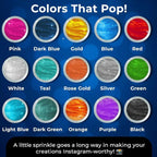Bulk (20g) Navy Blue Luster Dust Edible Glitter for Cocktails | Premium Edible Navy Blue Luster Dust for Cake Decorations - Edible Glitter for Drinks Cupcakes Cookies Cakes Food Paint