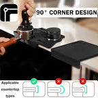 Espresso Tamping Mat - 2PCS Coffee Tamper Mat Food Grade Silicone 6mm Thick Waterproof Heat Resistant Tamp Mat Station for Espresso Machine Accessories, Multi-Use for 51/53/58mm Portafilters Matt