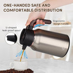 Vondior Coffee Carafe 35oz/1.0L - 24Hours Coffee Thermos- Insulated 304 Stainless Steel Hot Beverage Dispenser - Thermal Coffee Carafes For Keeping Hot/Cold Coffee, Drink Dispenser for Parties