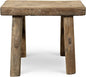 Artissance 11" W Rectangular Natural Wood Vintage Mini Stool by Unknown