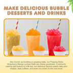 Fanale Strawberry Mango Lychee Popping Boba Pearls, Vegan, Non GMO, Gluten Free, Fat Free, Perfect for Bubble Tea, Smoothies, Ice Cream, Desserts, and Beverages 3 lb (1 lb X 3)