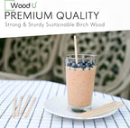 Wooden Coffee Stirrers - 5.5" 1000 pcs of Wooden Sticks - Square - End Coffee Mixer Stick