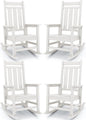 KINGYES Oversized Outdoor Rocking Chair Set of 4, All-Weather Patio Rocking by KINGYES