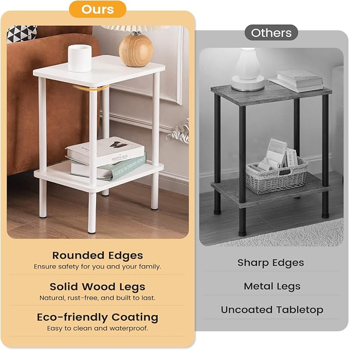 Apicizon 2 Tier End Table, Small Side Table - Image 6