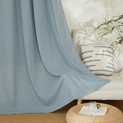 NICETOWN Rustic Linen 144 inch Long Curtains - Image 4