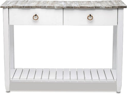 Sea Wind Florida Picket Fence Wood Console Table - Image 4