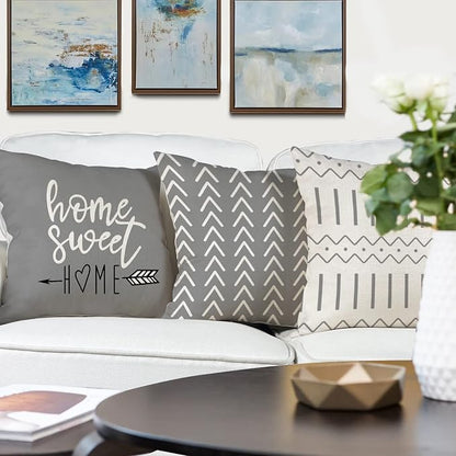 YCOLL Pillow Covers 20x20 Set of 4, Modern Sofa Throw Pillow Cover, Decorative - Image 5