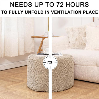 Plush Multi-Functional Ottoman Pouf – Ergonomic Ottoman Foot Rest - Image 4
