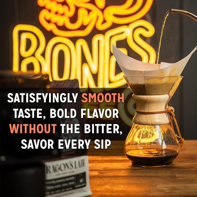 Bones Coffee Company Jacked 'O' Lantern, Pumpkin Spice Flavored Coffee Pods, Low Acid Medium Roast Single-Serve Bones Cups, Compatible with 1.0 & 2.0 K-Cups Brewers Coffee Maker, 12 Count