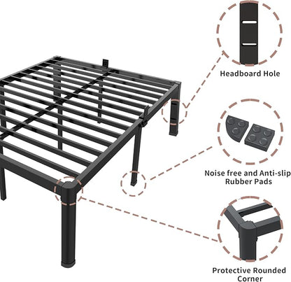 ROIL 12 inch King Size Bed Frame Metal Platform No Box Spring Needed - Image 6