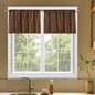 SpaceDresser Basic Rod Pocket Sheer Voile Window Curtain Panels Brown 1 Pair 2 by SpaceDresser