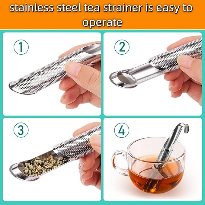 Tea Diffusers For Loose Tea，Stainless Steel Tea Infuser，Tea Steeper For Loose Tea，Tea Infuser For Loose Leaf Tea Office, Home, Travel Are All Good Choices(1*tea strainer,1*Cleaning brush)