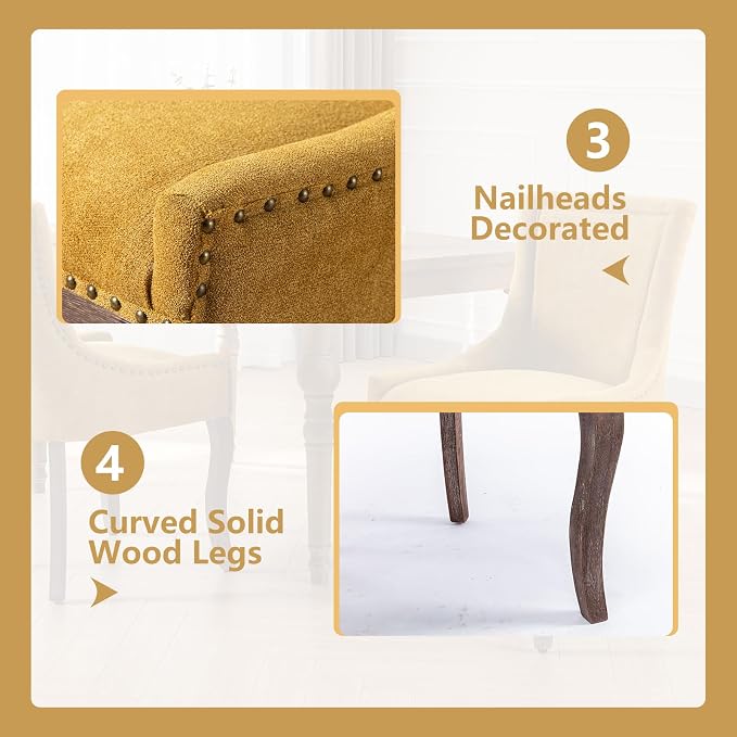 Modern Dining Chairs Set of 6, High Back Dining Chairs Side Chairs - Image 6