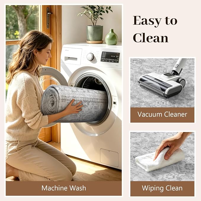 6x9 Ft Large Area Rugs for Living Room, Soft Non-Slip Machine Washable Rug - Image 8