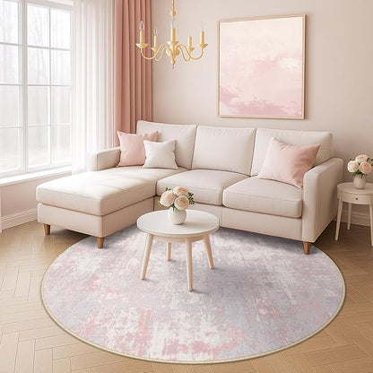 RELEANY Washable Round 8ft Area Rug - Image 2