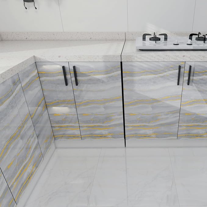 White Gold Marble Contact Paper - Image 9