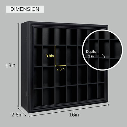 Shot Glass Display Cabinet Solid Wood - Image 5