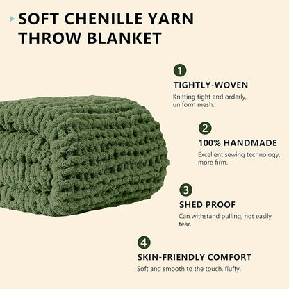 L'AGRATY Chunky Knit Throw Blanket - Image 2
