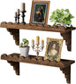 QsQueen Scalloped Wood Wall Shelf – 17 Inch Floating Shelf by QsQueen