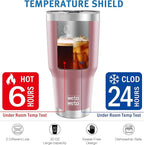 WETOWETO 30 oz Tumbler Stainless Steel Vacuum Insulated Coffee Cup Double Wall Vacuum Coffee Cup Thermal Cups for Hot and Cold drinks, Suitable for Beach, Travel (Rose Gold, 1 Pack)