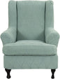 KRFOONN Stretch Wing Chair Slipcovers Jacquard 2 Piece Wingback Chair Covers by KRFOONN