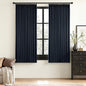 MIULEE Navy Blue Pinch Pleated 100% Blackout Linen Curtains 40x63 Inches | Room by MIULEE
