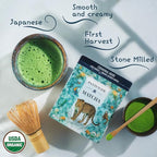 Organic Ceremonial Grade Matcha | Emerald Green, Creamy & Sweet (for a matcha) | Japanese - First Harvest - Hand Picked - Stone Milled | By Pantenger