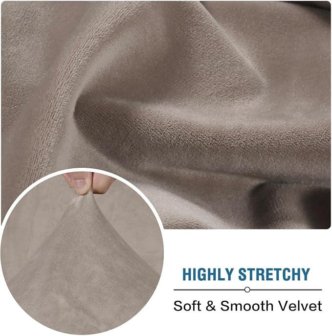 H.VERSAILTEX Velvet Stretch Individual Couch Cushion Cover Plush Cushion - Image 5