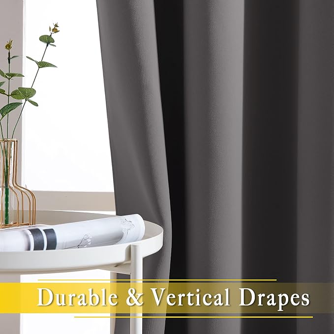 NICETOWN Sliding Door Curtains, Wide Thermal Blackout Patio Door Curtain Panel - Image 6