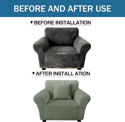 Armchair Slipcover with 1 Pillow Cover - Image 8