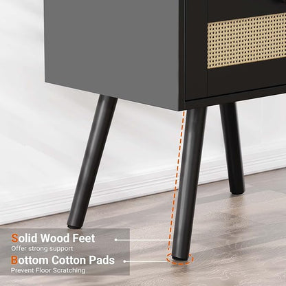 SUPERJARE Nightstands with Charging Station, Bedside Table Set of 2 with PE - Image 6