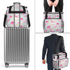 Animal Pink Flamingos Coffee Maker Carring Bag Travel Storage Tote Bag Compatible with Keurig K-Mini or K-Mini Plus Portable Single Serve Coffee Brewer Case with Pockets for K-cup Pods
