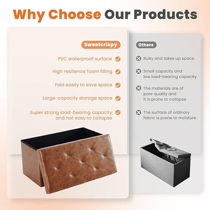 Sweetcrispy 30 Inches Folding Ottoman - Image 8
