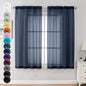 Chyhomenyc Sheer Curtains 63 Inch Length 2 Panels, Soft Airy, Rod Pocket by Chyhomenyc