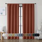Simplebrand Ava Terracotta Blackout Curtains by Simplebrand