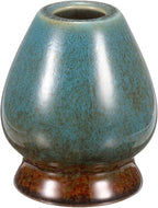HARFINGTON Ceramic Chasen Stand 70mm Matcha Whisk Holder Teas Set Whisks Stand Traditional Matcha Tea Chasen Holder Tea Set Accessories for Tea Tasting, Dark Cyan