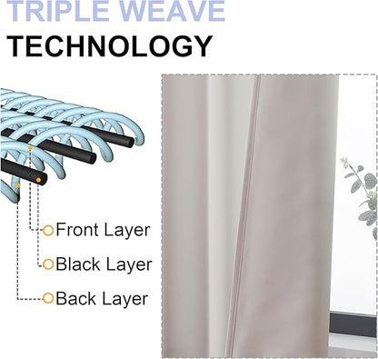 Simplebrand Natural Blackout Curtains - Image 5