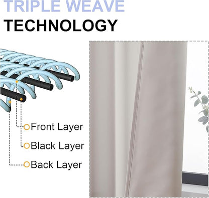 Simplebrand Ava Natural Blackout Curtains - Image 5