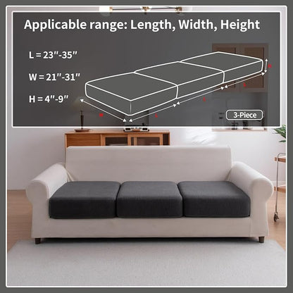 OHSIO Sectional Couch Covers, Wear Resistant Stretch Sofa Covers Washable Soft - Image 2