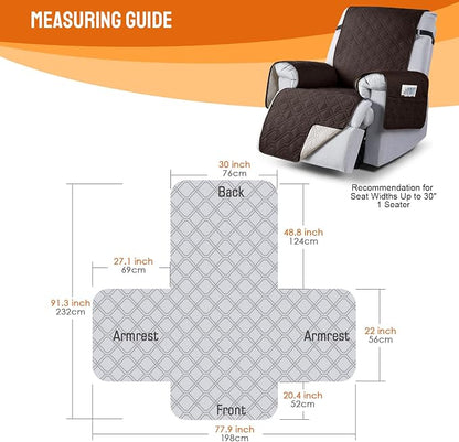 VANSOFY 100% Waterproof Recliner Chair Covers, Recliner Cover Non-Slip Dog - Image 2