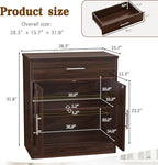 Vongrasig Sideboard Buffet Cabinet with Storage, Modern Kitchen Storage Cabinet with 1 Drawer and 2 Doors, Wood Coffee Bar Buffet Table for Kitchen, Dining Room, Rustic Brown
