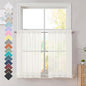 Ivory Sheer Curtains 36 Inch Length Kitchen Tiers by OVZME