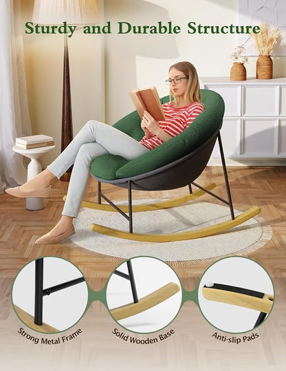 Kidirect Wide Rocking Chair Nursery, Comfy Saucer Nursery Rocking Chairs - Image 7