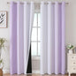 Lilac and Greyish White Ombre Blackout Curtains Living Room 90 Inches Long | by ESTELARTEXTILER