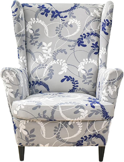 KRFOONN Wingback Chair Covers Slipcovers 2 Piece Stretch Wing Chair Covers by KRFOONN