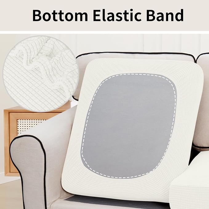 Easy-Going Stretch 3 Pieces Oversized Couch Cushion Cover - Image 4