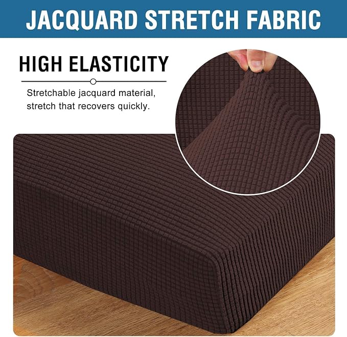 H.VERSAILTEX Super Stretch Individual Seat Cushion Covers Sofa Covers Couch - Image 4